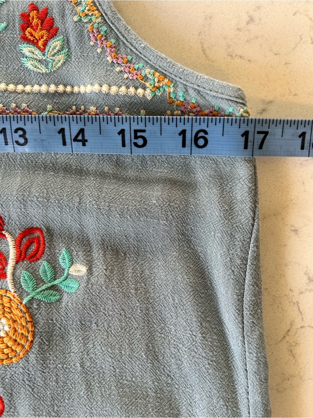 NWT THML The Waylon Tassel Embroidered Tank Top Boho Sleeveless - Picture 11 of 14